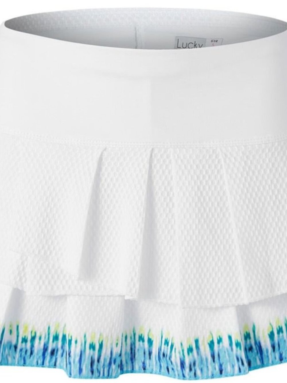 Nwt Lucky In Love Tennis Skort Skirt Shorts Pleated white blue S Small - Picture 2 of 6